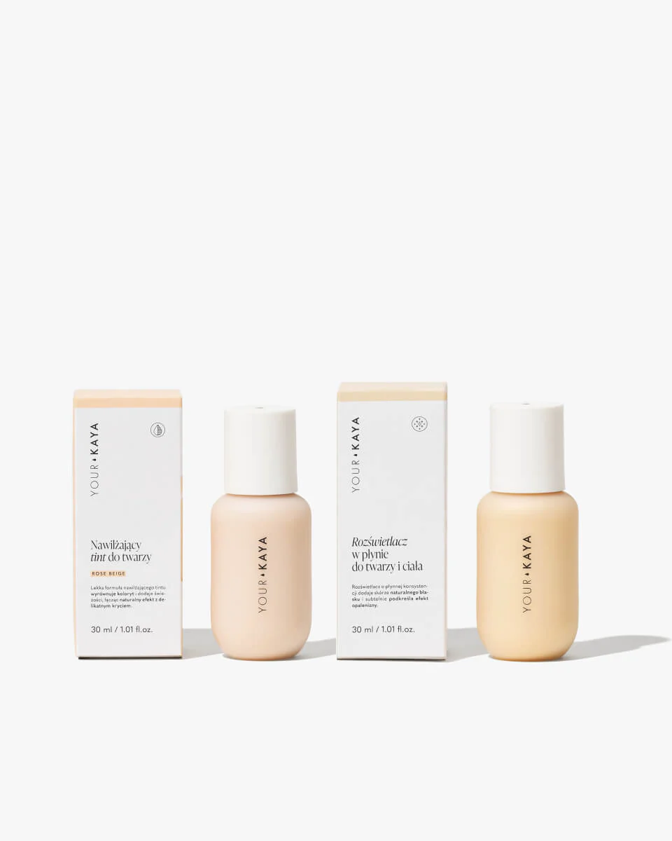 Zestaw LIQUID GLOW: Nawilżający tint i Rozświetlacz do twarzy i ciała - Image 3