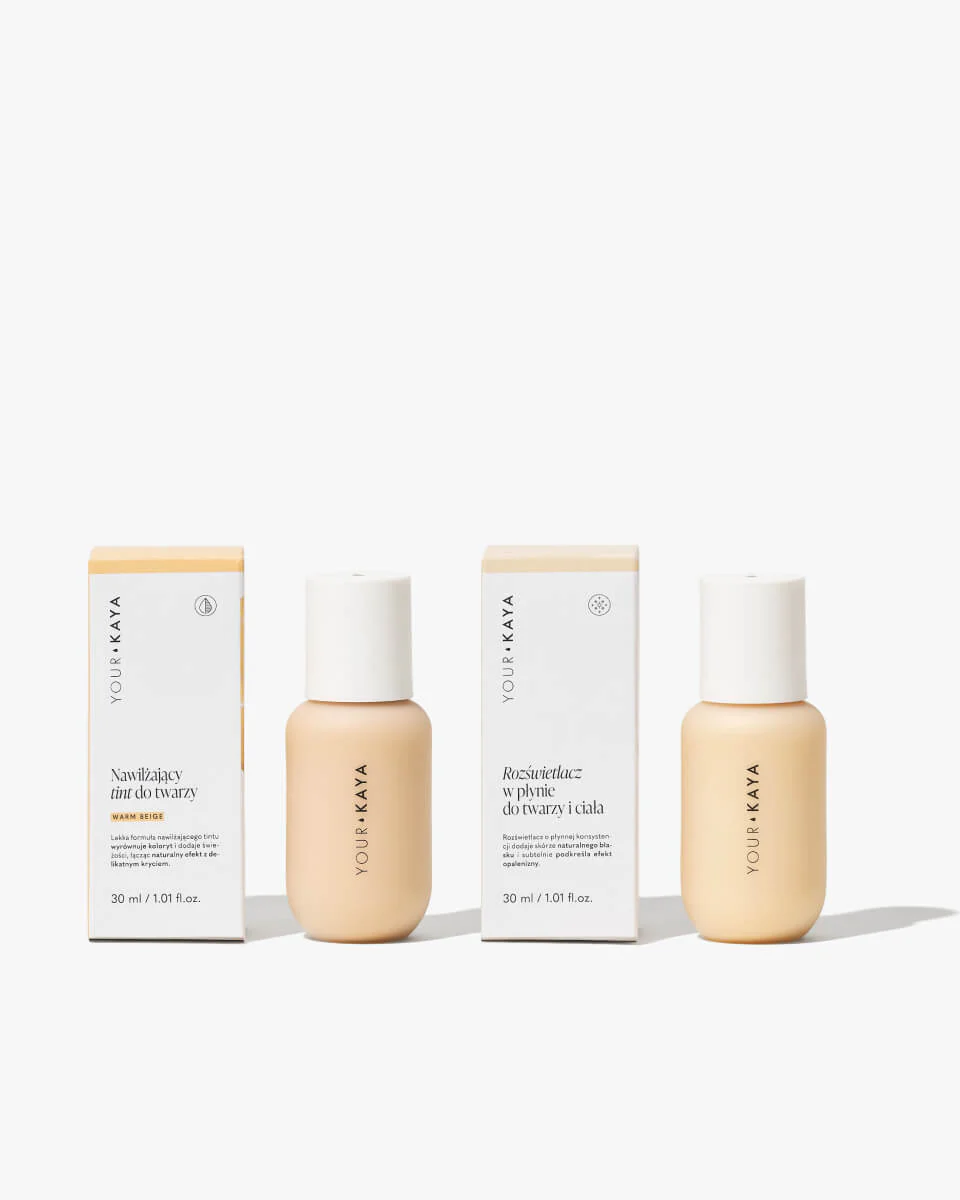 Zestaw LIQUID GLOW: Nawilżający tint i Rozświetlacz do twarzy i ciała - Image 4
